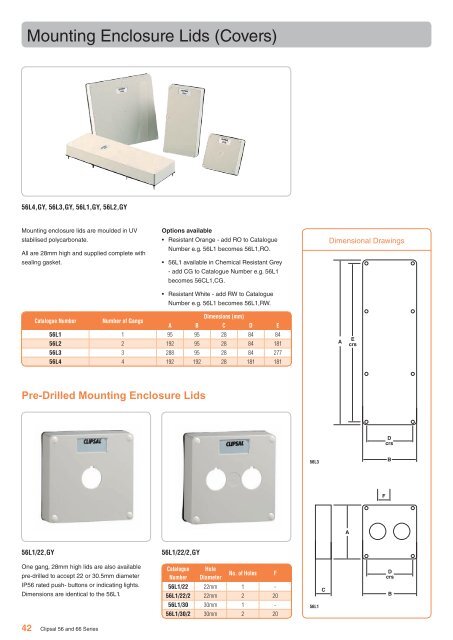 56 & 66 Series Industrial Switchgear. Providing the strength ... - Clipsal