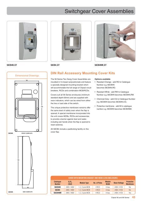 56 & 66 Series Industrial Switchgear. Providing the strength ... - Clipsal