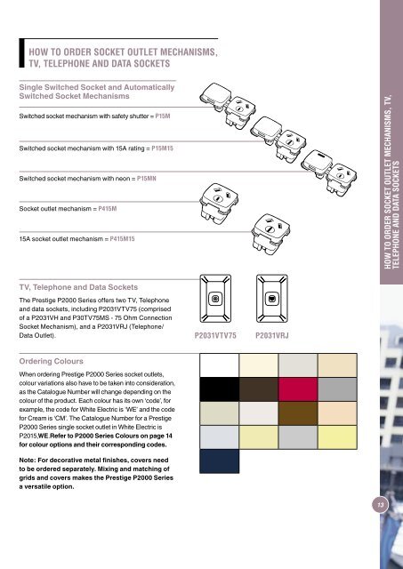 Prestige P2000 and Matisse M2000 Technical Catalogue ... - Clipsal