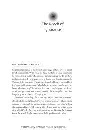 The Reach of Ignorance - University of Pittsburgh Press