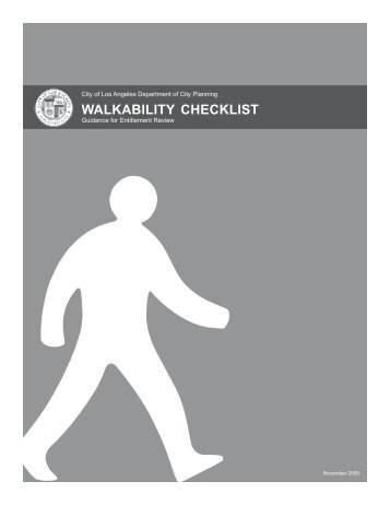 WALKABILITY CHECKLIST - Los Angeles Urban Design Studio