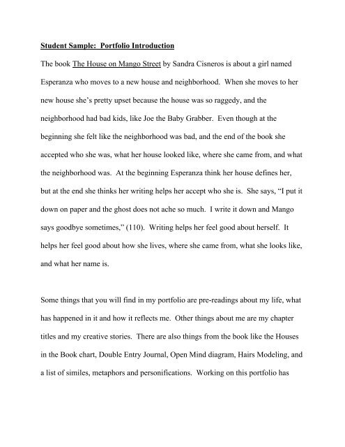  Student Portfolio Essay Examples Sitedoct