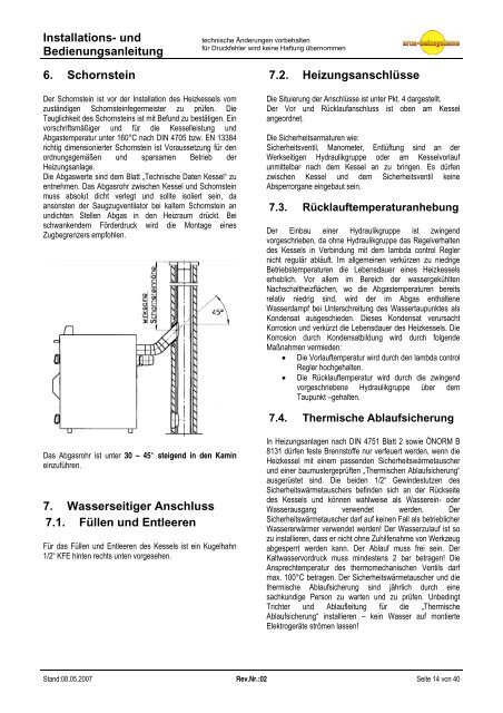 und Bedienungsanleitung LC1 T - Arca Heizsysteme ek