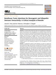 Botulinum Toxin Injections for Neurogenic and ... - EU-ACME