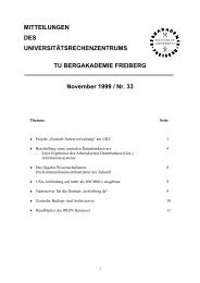 Mitteilungsheft URZ Nr. 33 - URZ - TU Bergakademie Freiberg