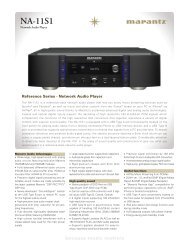 Marantz NA-11S1 Specification Sheet (PDF)