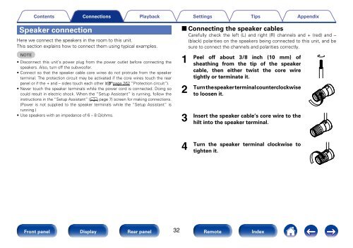 Owner's Manual in English - Marantz US | Home