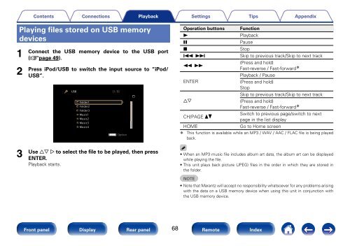 Owner's Manual in English - Marantz US | Home