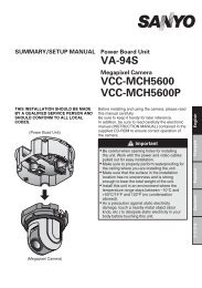 VA-94S - SANYO CCTV Repairs, Service Centre and Technical ...