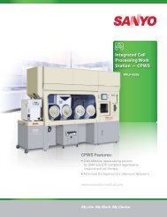 Integrated Cell Processing Work Station — CPWS - Sanyo