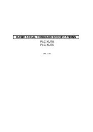 BASIC SERIAL COMMAND SPECIFICATIONS PLC-XU78 PLC-XU75