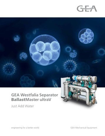 GEA Westfalia Separator BallastMaster ultraV brochure