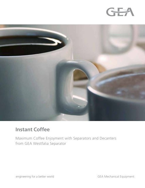 Instant Coffee brochure - GEA Westfalia Separator