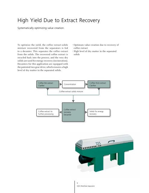 Instant Coffee brochure - GEA Westfalia Separator