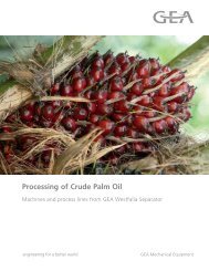 Processing of Crude Palm Oil brochure - GEA Westfalia Separator