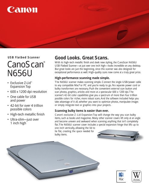CanoScan® N656U - Canon USA, Inc