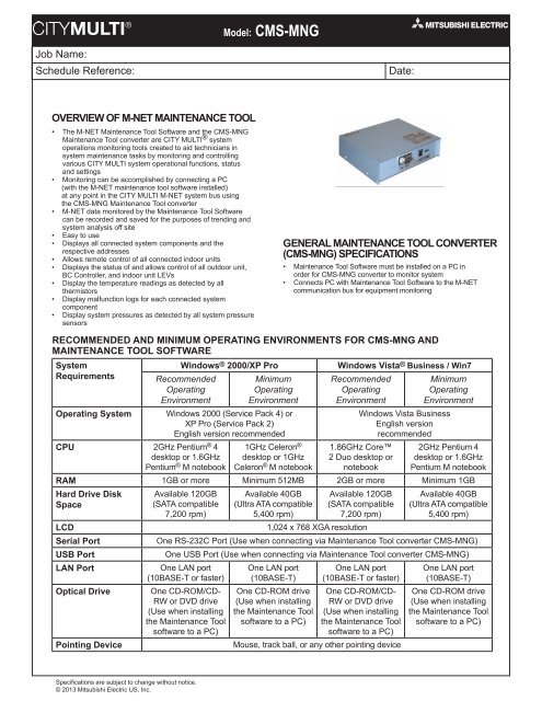 mitsubishi city multi service tool software download