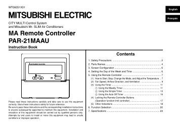 MA Remote Controller PAR-21MAAU - MyLinkDrive