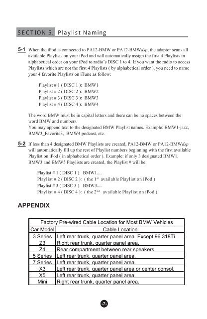 PA12-BMWdsp - USA Spec