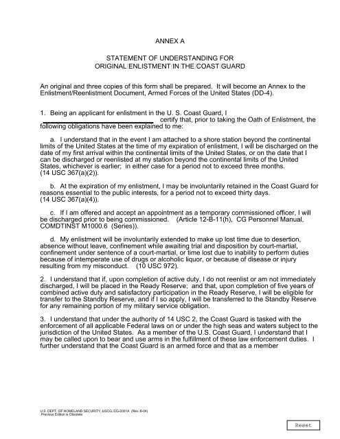 CG-3301A - U.S. Coast Guard