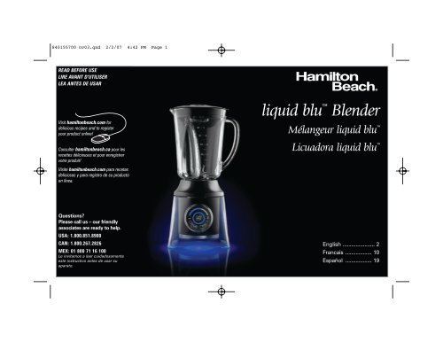 liquid blu™ Blender - Hamilton Beach