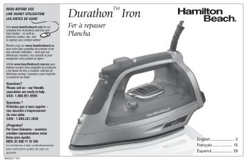 How to Steam Iron - Hamilton Beach