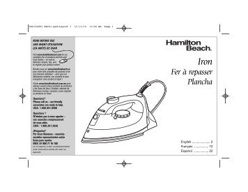 How to Steam Iron - Hamilton Beach