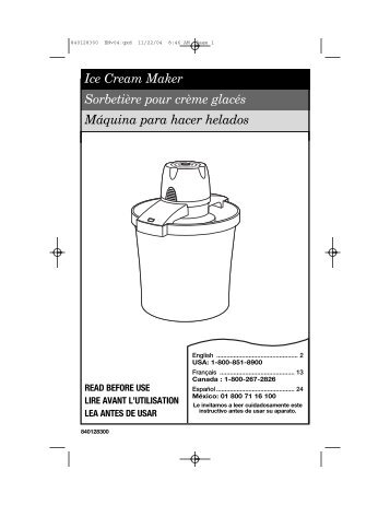 Ice Cream Maker Sorbetière pour crème glacés ... - PickYourOwn.org