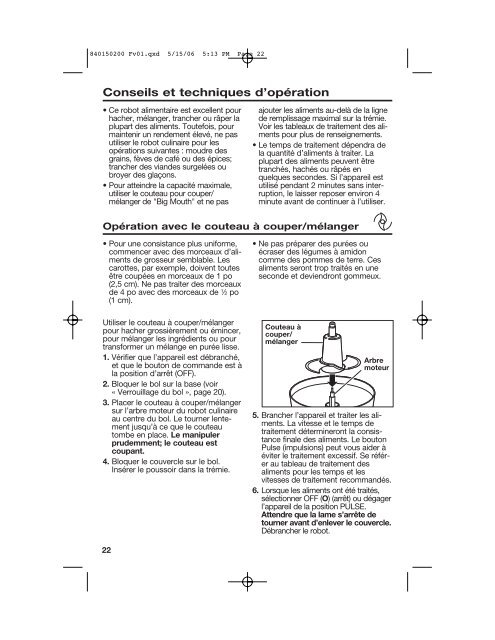 Food Processor Robot culinaire Procesador de alimentos