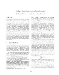 Grobner Bases Computation Using Syzygies* - user web page