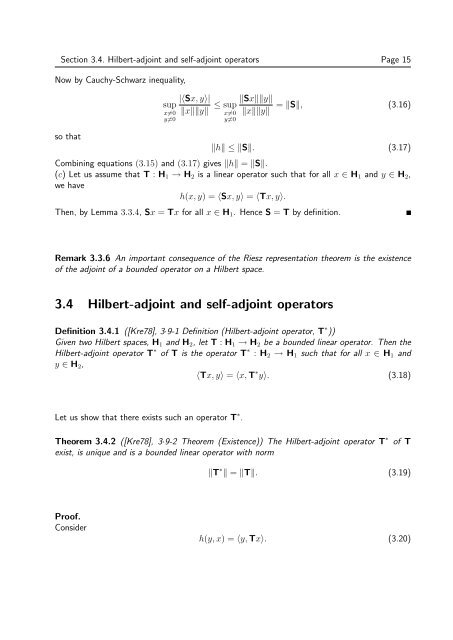Operators on Hilbert Spaces - user web page - AIMS