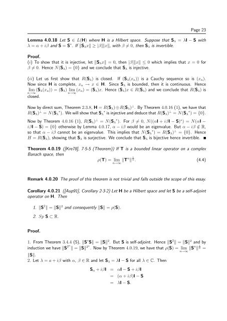 Operators on Hilbert Spaces - user web page - AIMS