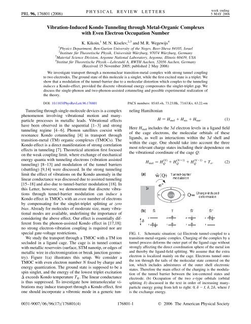 見事な創造力 Vibration-Induced Kondo Tunneling through Metal-Organic 語学・辞書・学習参考書
