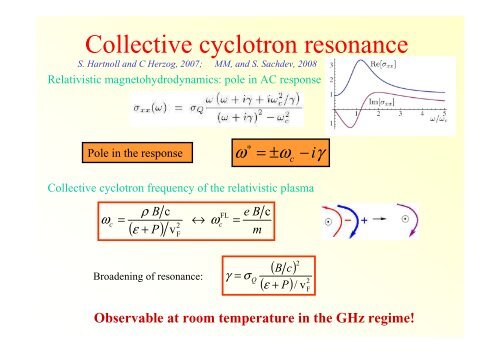 Relativistic magnetotransport in graphene, at quantum ... - ICTP