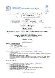 Conference on Role of e-infrastructures for Climate Change ... - ICTP