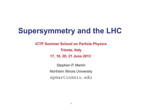 lectures - ICTP