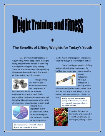 The Benefits of Lifting Weights for Today's Youth pdf - Rowan