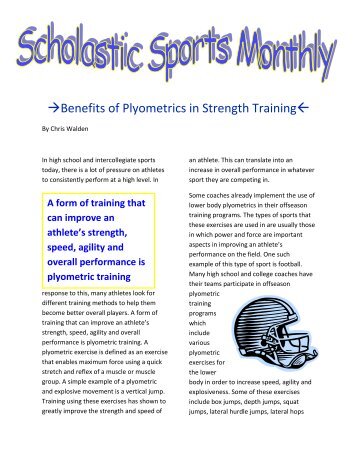 →Benefits of Plyometrics in Strength Training← - Rowan