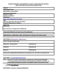 lesson plan - Rowan - Rowan University