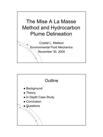 The Mise A La Masse Method and Hydrocarbon Plume ... - Rowan