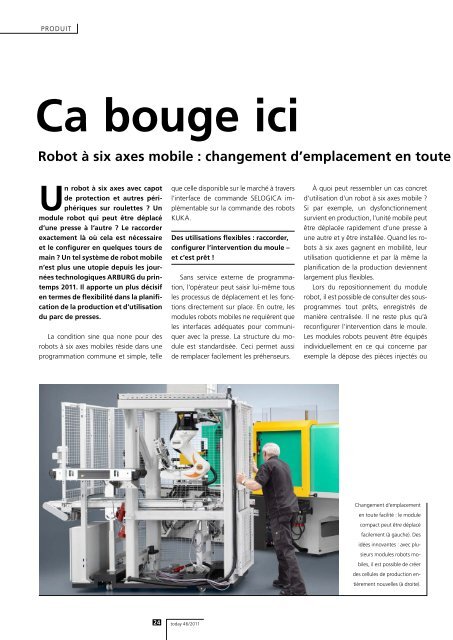 Magazine des clients today 46, p. 11 - Arburg
