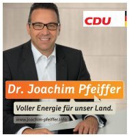 Dr. Joachim Pfeiffer - Kandidatenprospekt