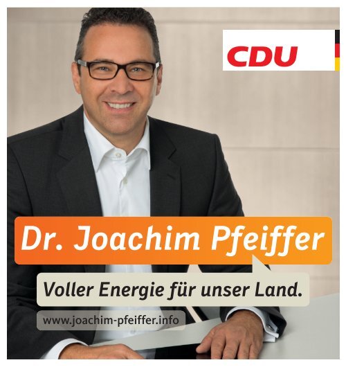 Dr. Joachim Pfeiffer - Kandidatenprospekt