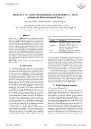 Synthesis of Fast Speech with Interpolation of Adapted HSMMs and ...