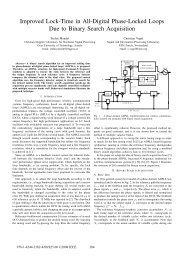 Improved Lock-Time in All-Digital Phase-Locked ... - FTW User Server