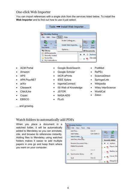 Getting started with Mendeley