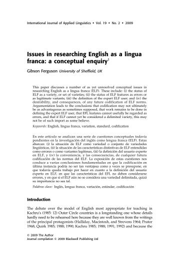 Gibson Ferguson English as Lingua Franca.pdf - University of ...