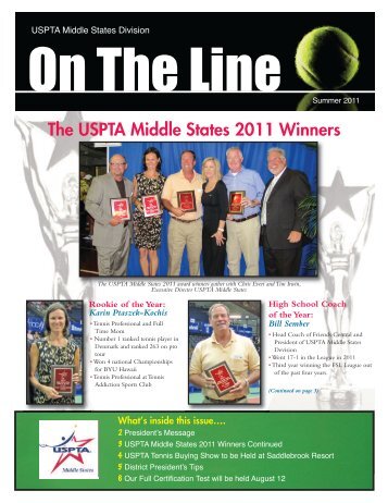 The USPTA Middle States 2011 Winners - USPTA divisions