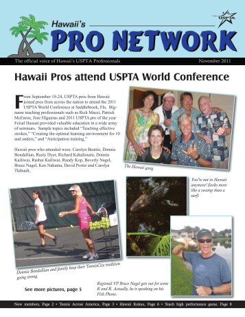 Hawaii Pros attend USPTA World Conference - USPTA divisions ...