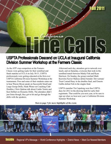 California - USPTA divisions - United States Professional Tennis ...